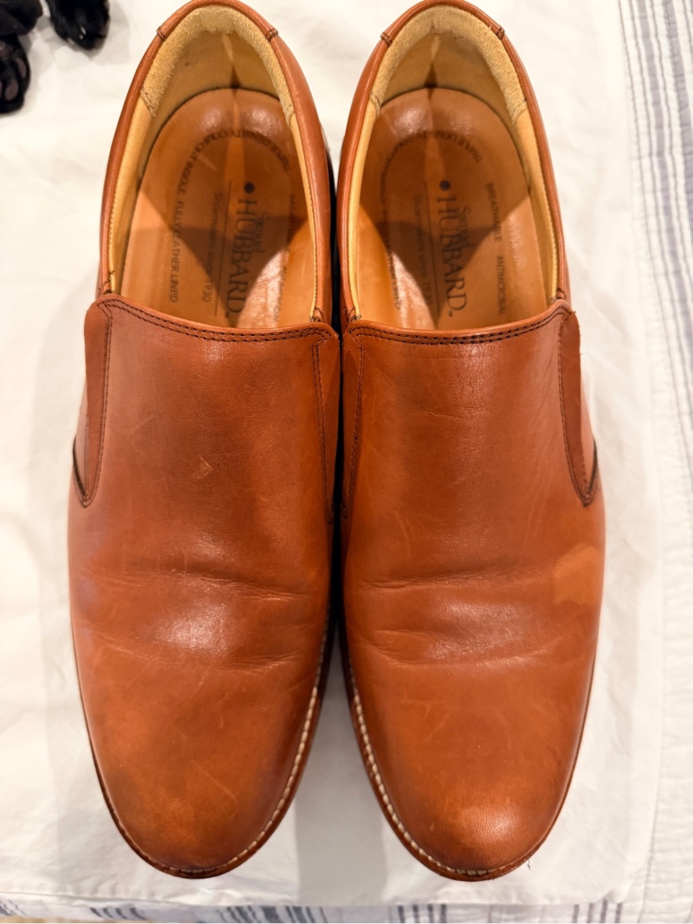 Hubbard Men's Tan Leather Loafers Size 11